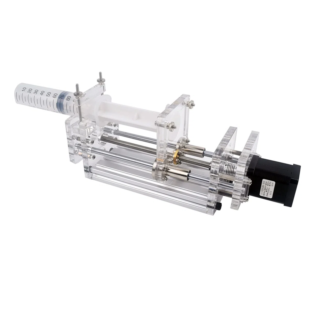 Schlauchpumpe, 1-150 ml Labor-Mikrospritzenpumpe Desktop-Präzisions-Elektro-Injektionspumpe Mini-Antriebspumpe Flüssigkleberspender DC 12 V(Upgrade Model)