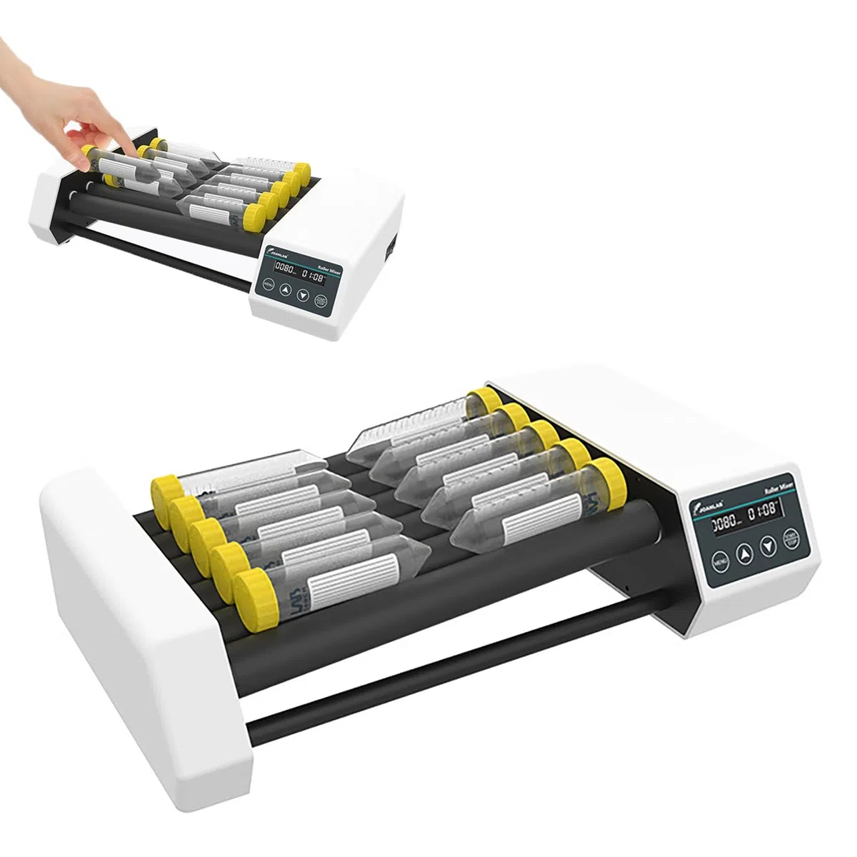 Digitaler Rollenmischer, digitaler Orbitalschüttler für Labore, Labor-Orbitalschüttler, Drehzahl einstellbar 20–80 U/min, ideal für industrielle chemische Laboranwendungen