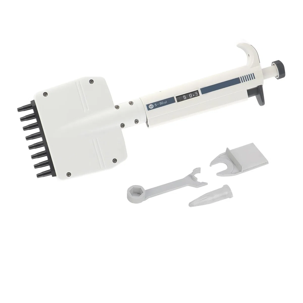 Mikropipette, Pipette 8-Kanal 5-50μl Variables Volumen Manuell einstellbare mechanische Laborwerkzeug