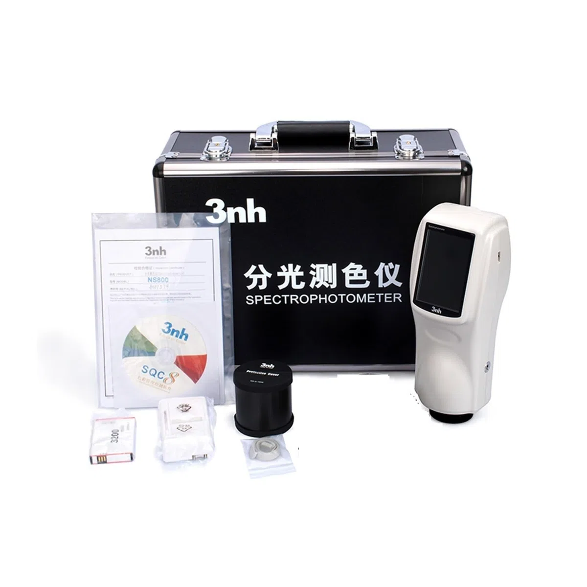 Spektrophotometer, NS808 NS800 NS810 NS820 Professionelles Spektralphotometer Colorimeter Farbmessgerät Tragbarer Farbanalysator DColor-Unterschiedsmessgerät Tester