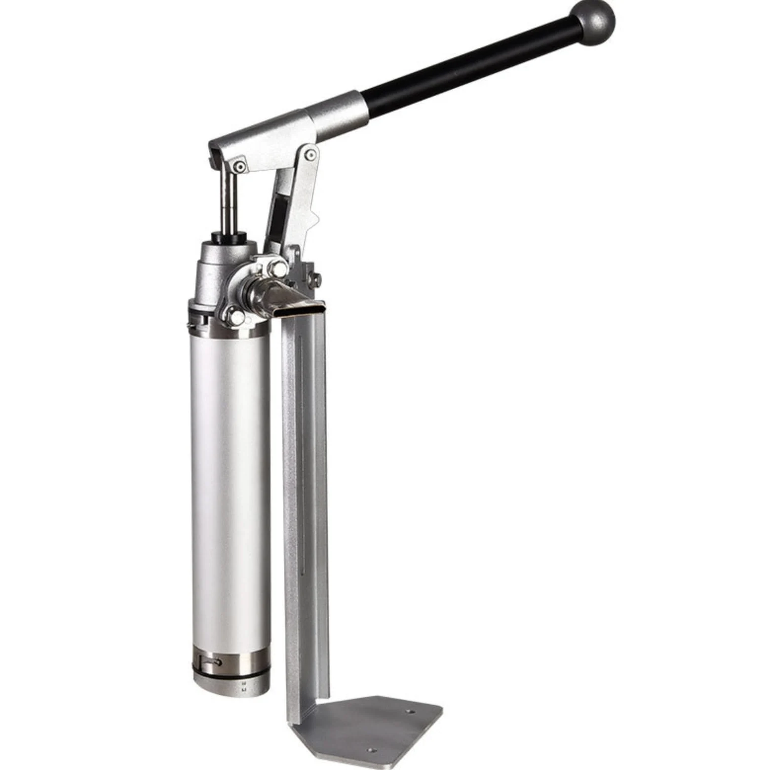 predolo Edelstahlpumpe mit Standfuß manuell Hebelspender mit Bodenplatte freistehend Pastenspender Handhebel für Handwerker, Heimwerker, Hobbykeller