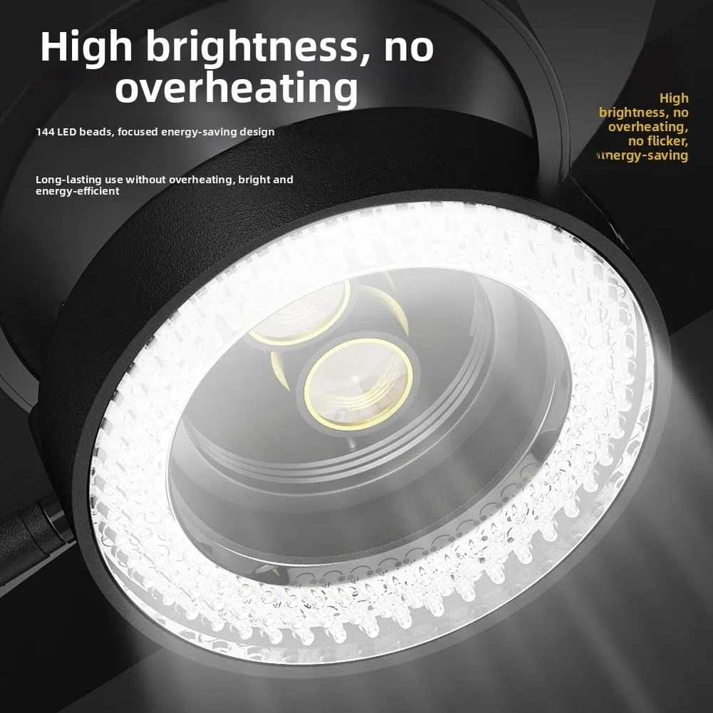 LED Ringlicht Für Mikroskop Mit 144 Hochleistungs-LEDs Einstellbarer Helligkeit USB Betrieben Für Mikroskope Mit 60 MM Innendurchmesser