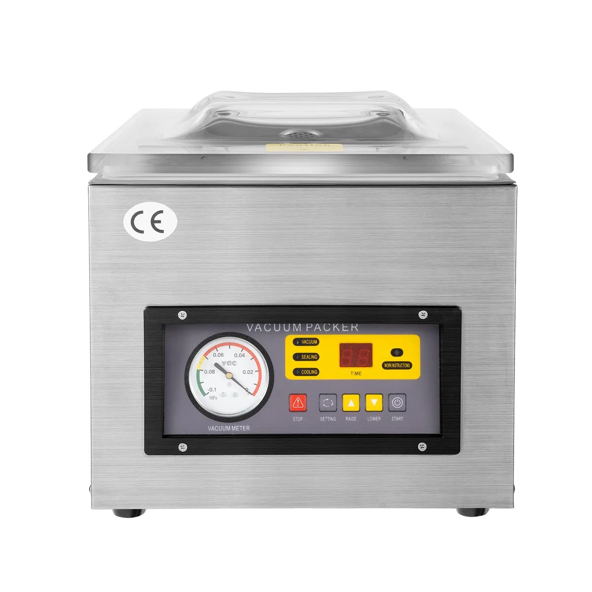 Vakuumkammer-Maschine Gewerblich Edelstahl Automatisch 120W 26cm Dichtstab für Lebensmittelkonservierung Küche Supermarkt