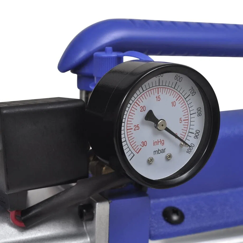 Vakuumkammer aus Edelstahl mit 5,5 L Volumen, Einstufige Pumpe 3,5 CFM, Aluminiumgehäuse, Ölmanometer, für Entlüftung, Vakuumieren, Reparatur und Entgasung
