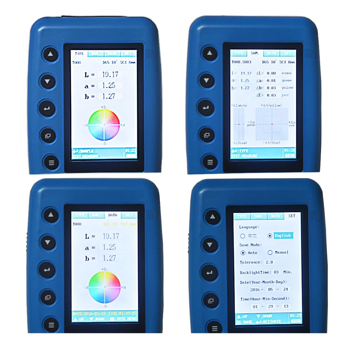 Spektrophotometer, Farbanalysator, digital, präzises Farbmessgerät, Differenzmessgerät, Tester, 8 mm