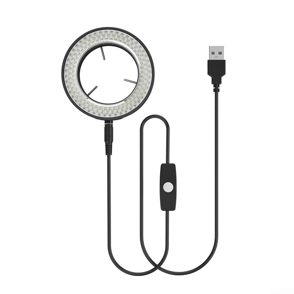 LED Ringlicht Für Mikroskop Mit 144 Hochleistungs-LEDs Einstellbarer Helligkeit USB Betrieben Für Mikroskope Mit 60 MM Innendurchmesser