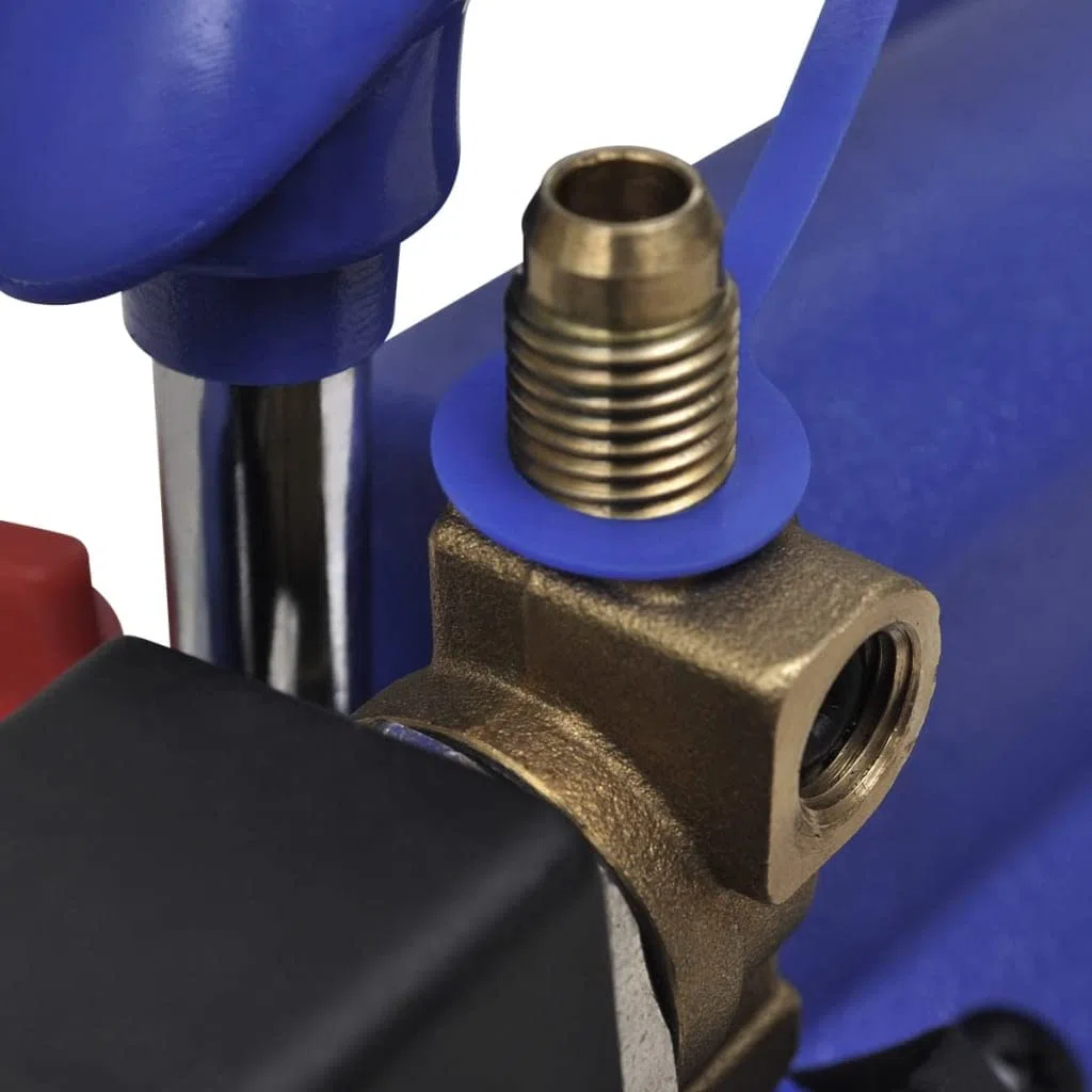 Vakuumkammer aus Edelstahl mit 5,5 L Volumen, Einstufige Pumpe 3,5 CFM, Aluminiumgehäuse, Ölmanometer, für Entlüftung, Vakuumieren, Reparatur und Entgasung