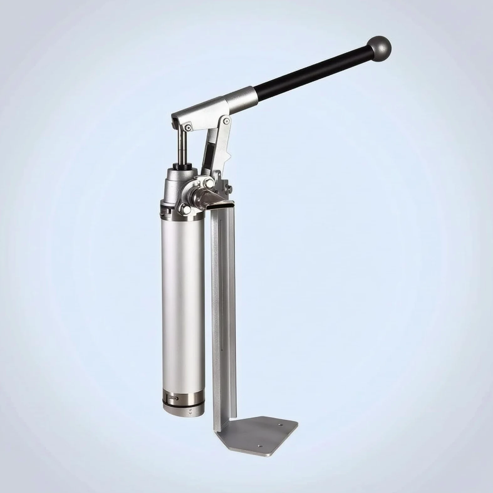 predolo Edelstahlpumpe mit Standfuß manuell Hebelspender mit Bodenplatte freistehend Pastenspender Handhebel für Handwerker, Heimwerker, Hobbykeller