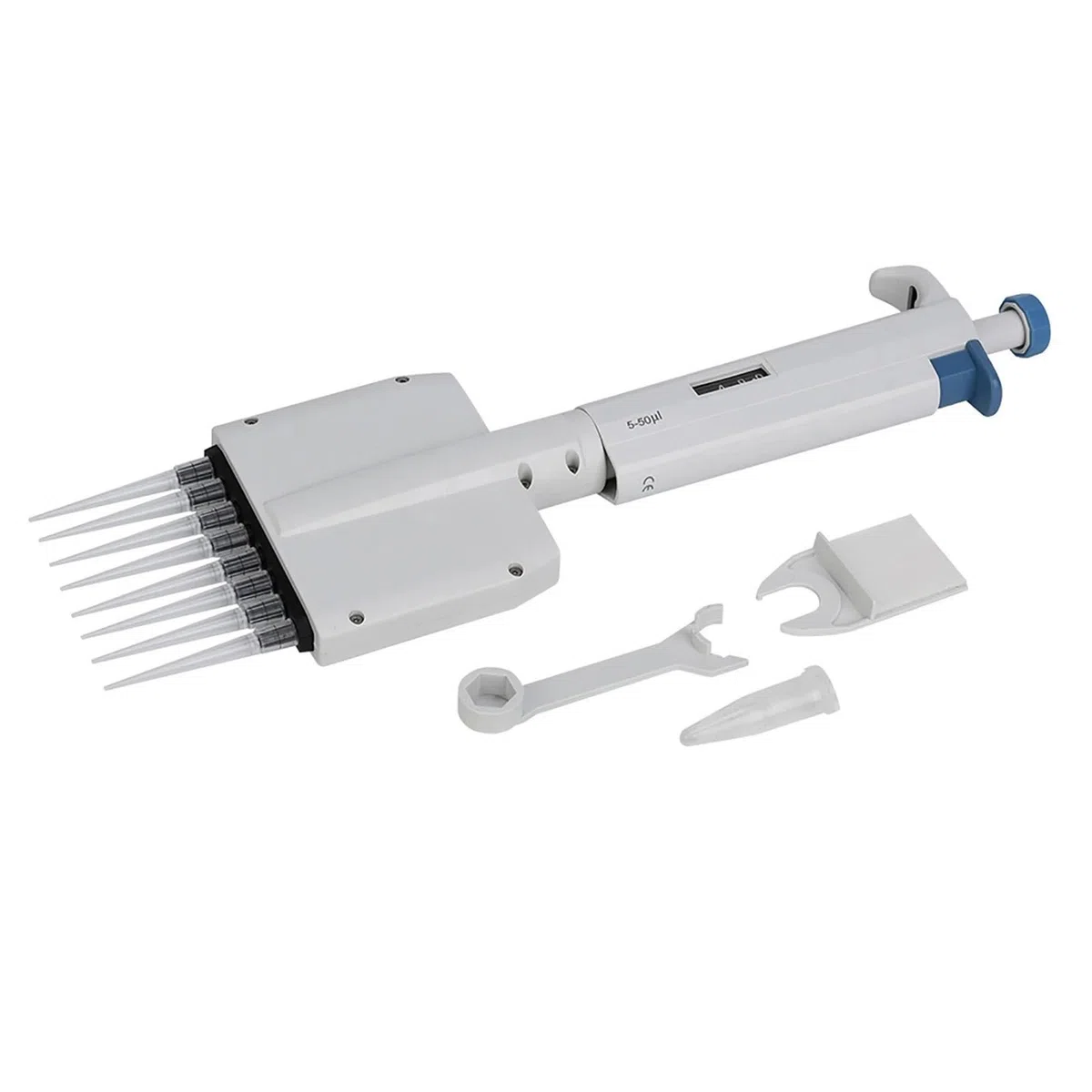 Mikropipette, Pipette 8-Kanal 5-50μl Variables Volumen Manuell einstellbare mechanische Laborwerkzeug